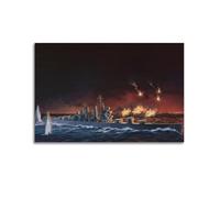 Vintage Battleship Poster US Navy St. Louis Class Light Cruiser Helena CL-50 Decorative Painting Canvas Art Picture 12x18inch(30x45cm)