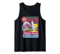 Vintage Beach Surfing Waiting for The Wave Tank Top