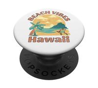 Vintage Beach Vibes Hawaii Vibes Hello Hawaii Sunset Aloha PopSockets Adhesive PopGrip