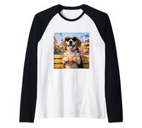 Vintage Beagle Boba Tea Bubble Funny Boys Girls Costume Meme Raglan Baseball Tee