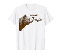 Vintage Bear Finger Touching Nose Funny Graphic Boop T-Shirt