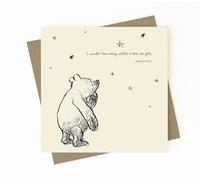 Vintage Bear Greeting Card - Stars