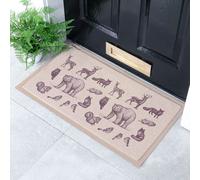 Vintage Bear Indoor & Outdoor Doormat - 70x40cm Artsy Mats Beige 40cm x 70cm