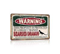 Vintage Bearded Dragon Metal Sign Wall decor