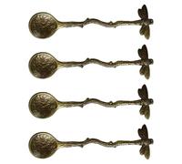 Vintage Beaten Metal Alloy Coffee Dessert Utensils Elaborate Detailing Flexible for Tea Baking Kitchen Coffeeshop Use Traditional Kitchen Tool Set