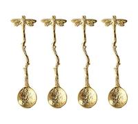 Vintage Beaten Metal Alloy Coffee Dessert Utensils Elaborate Detailing Flexible for Tea Baking Kitchen Coffeeshop Use Traditional Kitchen Tool Set