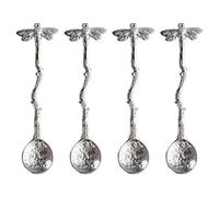 Vintage Beaten Metal Alloy Coffee Dessert Utensils Elaborate Detailing Flexible for Tea Baking Kitchen Coffeeshop Use Traditional Kitchen Tool Set