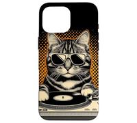 Vintage Beats Feline DJ Cat Retro Synthwave Kitty Mix Case for iPhone 16 Pro Max