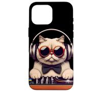 Vintage Beats Feline DJ Cat Retro Synthwave Kitty Mix Case for iPhone 16 Pro Max