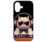 Vintage Beats Feline DJ Cat Retro Synthwave Kitty Mix Case for iPhone 17