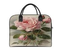 Vintage Beautiful Rose Laptop Tote Bag Casual Travel Handbag Multi Pocket Shoulder Bags for Work Travel