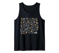 Vintage Bee Honey Doodle Beekeeping Apiary Pollinator Garden Tank Top