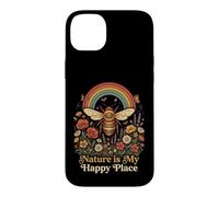 Vintage Bee Rainbow Wildflower Nature Lover Case for iPhone 14 Plus
