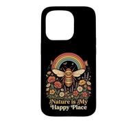 Vintage Bee Rainbow Wildflower Nature Lover Case for iPhone 15 Pro