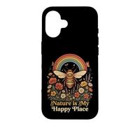 Vintage Bee Rainbow Wildflower Nature Lover Case for iPhone 16