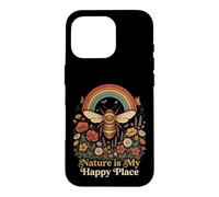 Vintage Bee Rainbow Wildflower Nature Lover Case for iPhone 16 Pro