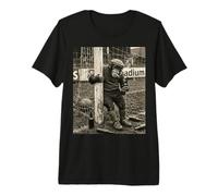 Vintage Beer Drinking Smoking Pub Soccer Chimp Goalkeeper Premium T-Shirt