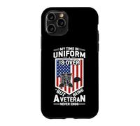 Vintage Being A Veteran Never Ends Patriotic Military Pride Case for iPhone 11 Pro