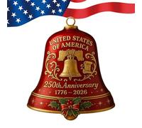 Vintage Bells - Holiday Bells Decor - Decor 250th Commemorative Doorbell for Festival Backyard Park Pathway Fireplace Fence School Garden Parade