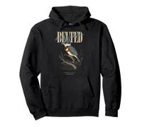 Vintage Belted Kingfisher Bird Art Nature Watching Pullover Hoodie