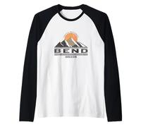 Vintage Bend Oregon - Pacific Northwest Vacation Souvenir Raglan Baseball Tee