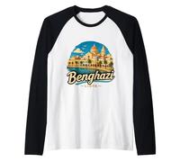 Vintage Benghazi Libya Travel Souvenir Landmark Gift Raglan Baseball Tee