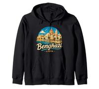 Vintage Benghazi Libya Travel Souvenir Landmark Gift Zip Hoodie