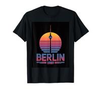 Vintage Berlin 1989 Retro City Skyline Sunset T-Shirt