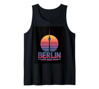 Vintage Berlin 1989 Retro City Skyline Sunset Tank Top