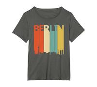 Vintage Berlin City Pride T-Shirt, Women's Plus, Asphalt Grey, 5X