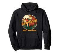 Vintage Berwind West Virginia Mountain Hiking Souvenir Print Pullover Hoodie