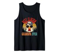 Vintage Best Cluckin Grandpa Ever Chicken Father's Day Farm Tank Top