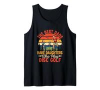 Vintage Best Dads Have Daughters Play Disc Golf Father's Day Tank Top