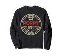 Vintage Best Poppy Happy Father's Day Matching Proud Poppy Sweatshirt