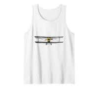 Vintage Bi-Plane Illustration T-Shirt Tank Top