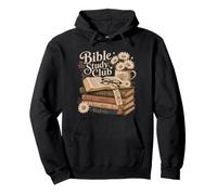 Vintage Bible Study Club Books & Daisies Pullover Hoodie