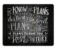 Vintage Bible Verse Scripture Quotes Psalms Sayings On Deadwood, Mouse Pads Non-Slip Mouse Mat Stitched Edge Mousepads For Work Computer Office 25X30Cm