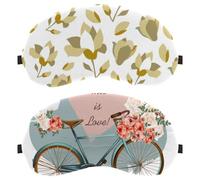 Vintage Bicycle Floral Love 2-Pack Light-Blocking Soft Breathable Sleep Mask Eye Masks Sleeping Mask