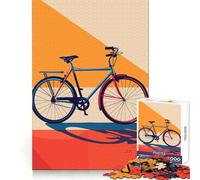 Vintage Bicycle Jigsaw Puzzle for Teenagers 1000 Pieces Intellectual Fun Mind Calming Fun Fine Cut Winter Gift (38x26cm)
