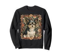 Vintage Biewer Terrier Yorkie Chorkie Dog Floral Style Sweatshirt