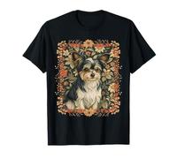 Vintage Biewer Terrier Yorkie Chorkie Dog Floral Style T-Shirt