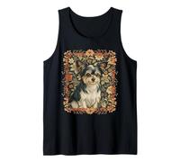 Vintage Biewer Terrier Yorkie Chorkie Dog Floral Style Tank Top
