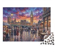 Vintage Big Ben 1000 Piece Jigsaw Puzzle,Educational Toy,Adults & Kids 14+,Home Wall Decor Impressionist,Whimsical Challenge,Premium Cardboard,Great Gifts,Stress Relief 70x50cm