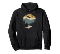 Vintage Bigfoot Blue Ridge Parkway Retro Badge Hiker Pullover Hoodie