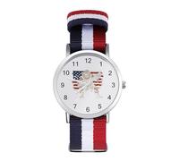 Vintage Bigfoot Lacrosse Braided Elastic Strap Watch Multicolor Wristwatch Sport Analog Watches for Men Women Birthday Gift