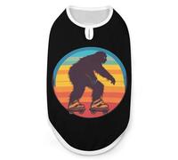 Vintage Bigfoot Roller Skating Sasquatch Dog Shirts Pullover Pet Vest T-shirts for Small Medium Dogs & Cats