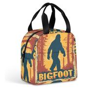 Vintage Bigfoot Woods Portable Insulated Lunch Bag Adults Picnic Tote Cool Bag Travel Work