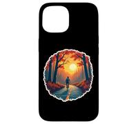 Vintage Bike Lover Autumn Bicycle Rider Fall Sunset Retro Case for iPhone 15