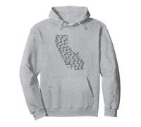 Vintage Bike Riding California State Mountain Biking Faded Pullover Hoodie
