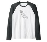 Vintage Bike Riding California State Mountain Biking Faded Raglan Baseball Tee